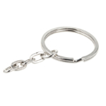Silver metal key ring chain for keys