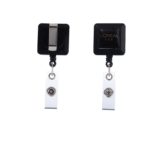 Plastic retractable id card badge reel clips