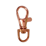 Rose gold metal small snap clips for lanyard