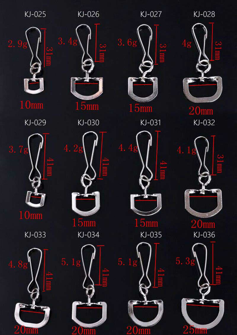 KJ036 1 inch neck lanyard metal clip swivel hook manufacturer