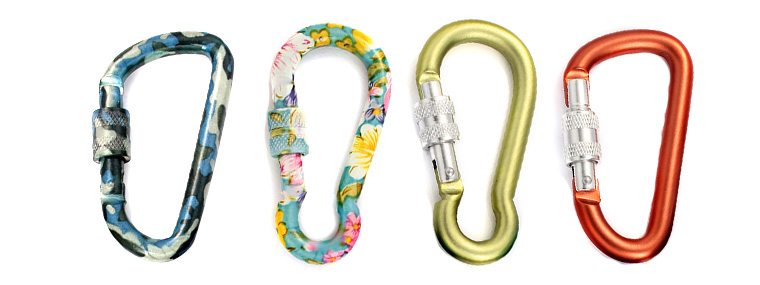colored carabiners