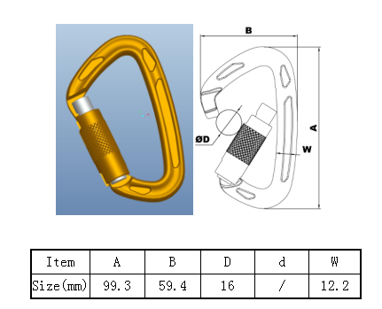 auto lock carabiner factory