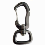 Small aluminum black carabiner clips for dog leash