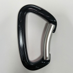 Black aluminum bent gate carabiner wholesale