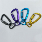 Black aluminum outdoor dog collar karabiners
