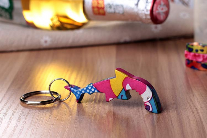 shark bottle opener keychain