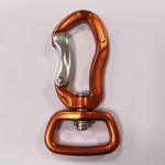 25mm aluminum carabinier hook with swivel for pet lead