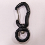 15mm personalised dog lead hook connector in black