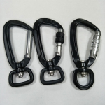 Fashionable popular black karabiner hooks carabiner snap hooks for dog leashes