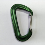 climbing equipment | green aluminum d-shaped carabiner