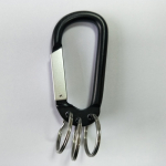 wholesale 8mm custom anodized carabiner with split ring