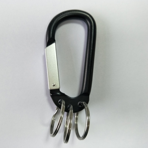 anodized carabiner with split ring