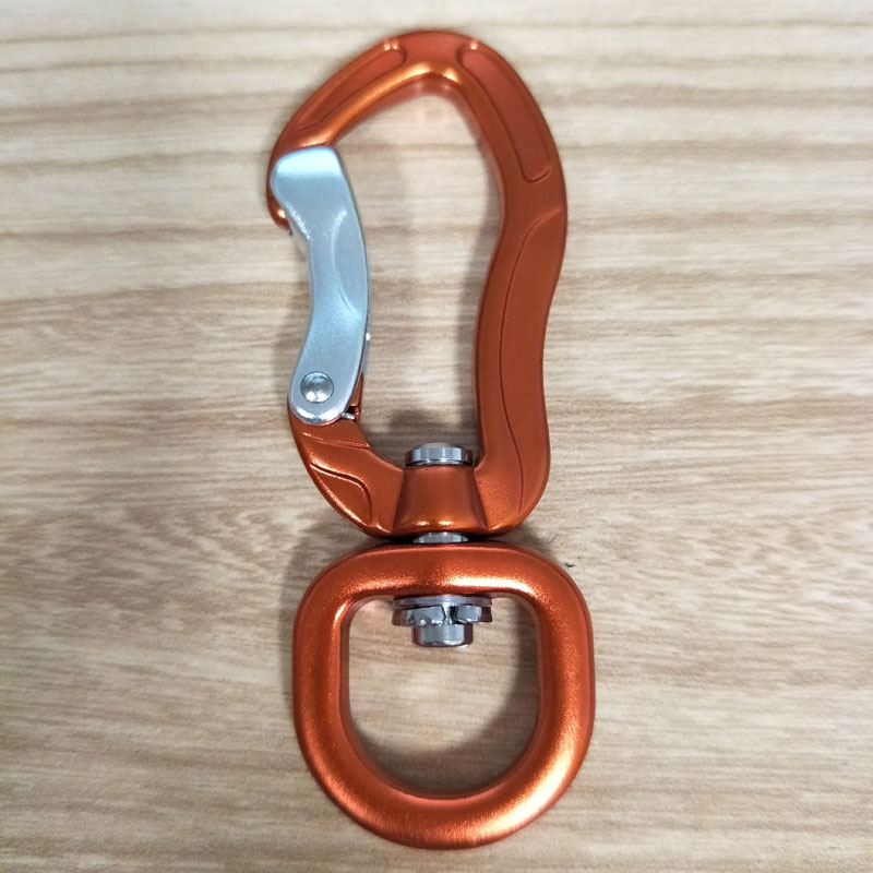 wholesale orange comfort dog handle carabiner with swivel eye