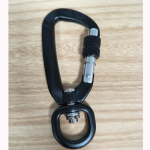 puppy accessories online - black screw lock swivel carabiner