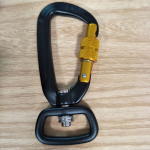 puppy accessories - black aluminum swivel locking carabiner for dog