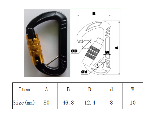 screw type carabiner