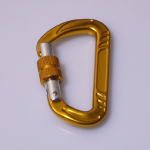 Yellow carabiner - hammock gear screw lock carabiner