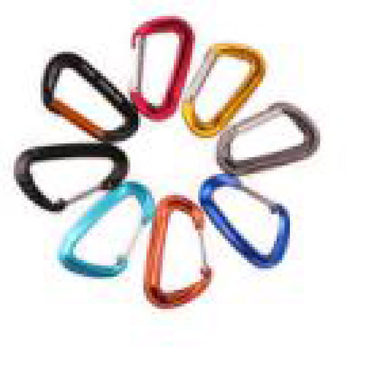 colored carabiners