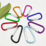 Colorful Aluminum D carabiner keychain snap hook for promotional gift