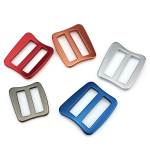 Aluminum Adjustable Slide Buckle Custom Color Tri-glide Metal  Buckle For Bags Dog accessories
