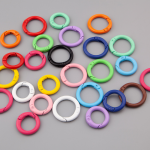 O Ring Clip metal Spring O Ring Clasp round Mini Carabiner for Bag Purse Handbag